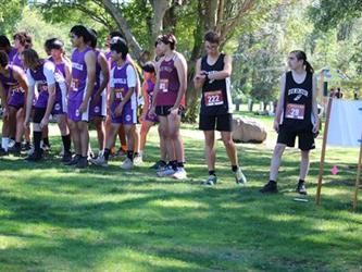 Cross country boys waiting for the race to start