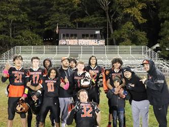 football team with coach