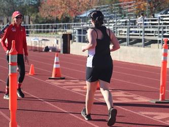 running on a track