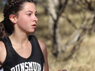 running on a trail