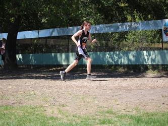 Cross country runner during the race