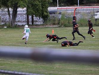 football players falling