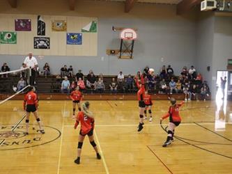 volleyball hit