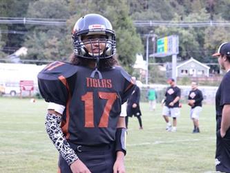 football plater in uniform