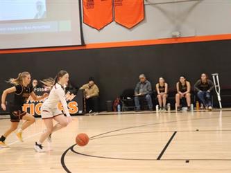 dribbling the basketball 