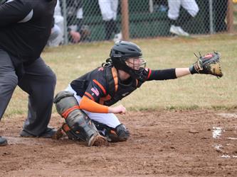 catcher catching the ball