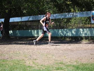 Cross country runner during the race