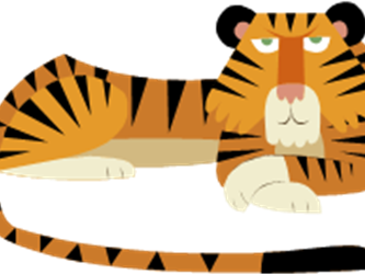 Tiger Clipart - Lying down
