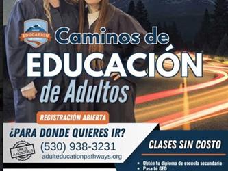 Flyer for Adult Ed - Spanish